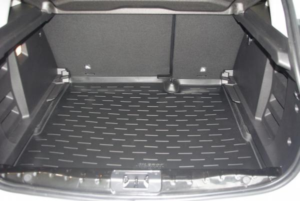 Резиновый коврик в багажник Lada Xray (Лада Хрей) до 11.2018(багажник нижний) с бортиком