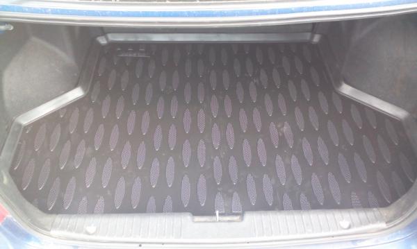 Резиновый коврик в багажник Chevrolet Lacetti Sedan (Шевроле Лачетти Седан) с бортиком