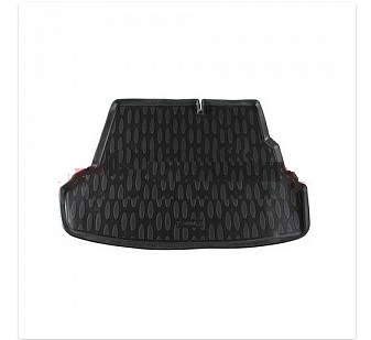 Резиновый коврик в багажник Hyundai Solaris SD (Хендай Солярис Седан) (Optima, Active, Comfort, Elegance)с бортиком