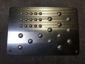 Алюминиевый подпятник для автоковрика (ЧЕРНЫЙ BLACK)