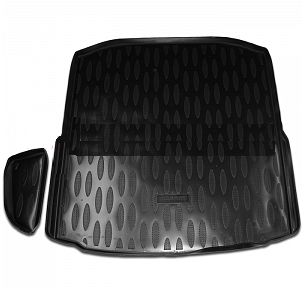Резиновый коврик в багажник Skoda Octavia A7 HB (Шкода Октавия А7 хэтчбек) с бортиком