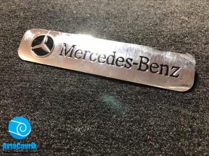 Лейбл металлический Mercedes-Benz (Мерседес-Бенц) цветной (БОЛЬШОЙ)