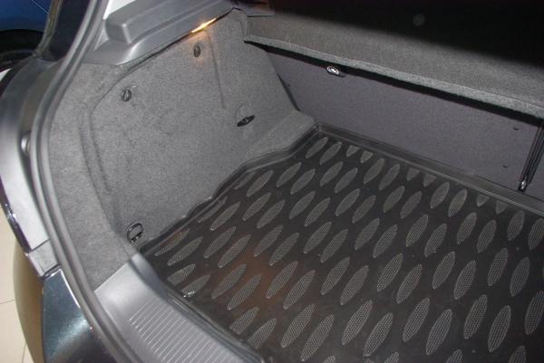 Резиновый коврик в багажник Opel Astra H HB (Опель Астра Н хэтчбек)с бортиком