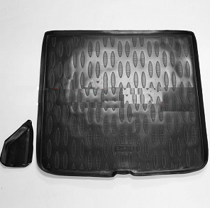 Резиновый коврик в багажник Nissan Terrano New (Ниссан Террано) ( с карманом)с бортиком