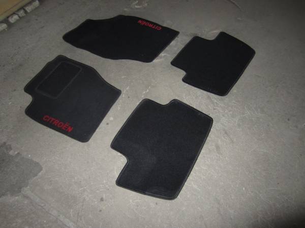 Велюровые коврики в салон Citroen C4 (Ситроен C4) (2004-2010) Польша черный цвет