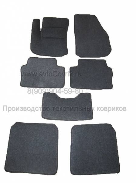 Велюровые коврики в салон Opel Zafira B (Опель Зафира Б) 3 ряда