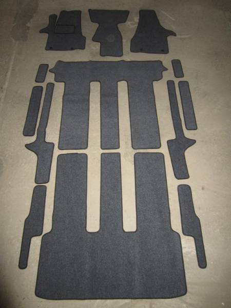 Велюровые коврики в салон Volkswagen Multivan T6 (Фольксваген Мультивен Т6) Под полозья 2сд\дв КОВРОЛИН LUX