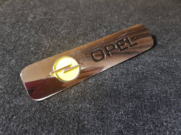 Лейбл металлический Opel (Опель) цветной БОЛЬШОЙ